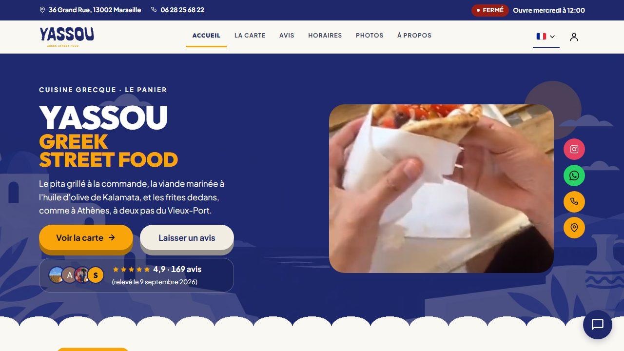 Le site de Yassou, cuisine grecque