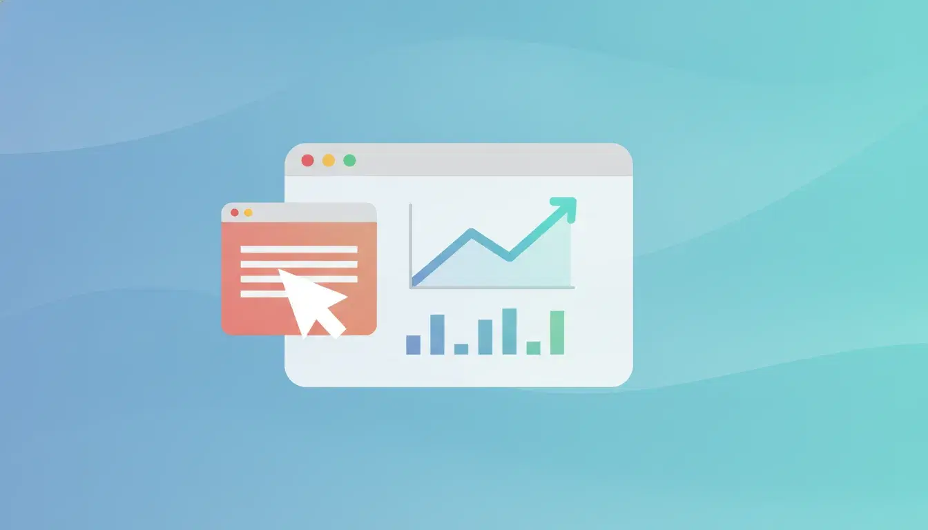 Illustration représentant l'analyse du taux de rebond et de l'engagement des visiteurs sur un site web