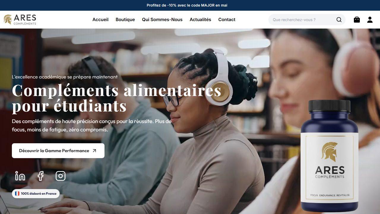 Ares Compléments — e-commerce aixois