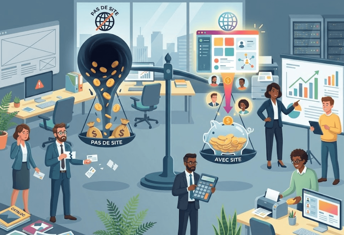 Combien vous coûte l’absence de site web chaque mois ?